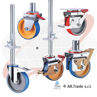 Ruote per ponteggi in poliuretano e poliammide